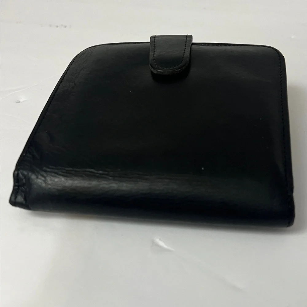 Vintage Coach Black Leather Wallet kisslock - Picture 6 of 17